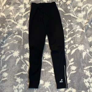 MT Borah cool black full sweatpants with side zippers at hem Sz S
